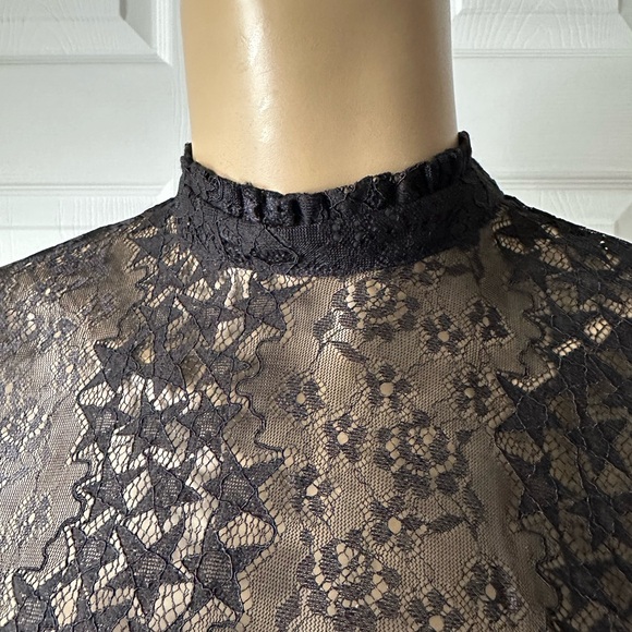 Modcloth Black Sheer Lace Blouse - Picture 7 of 12